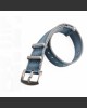 22mm Jeans Blue with Grey Edging Nylon 'Nato Style' Watch Strap